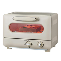 Four électrique de comptoir 5L avec fonction vapeur, fenêtre visible, grille-pain de table, minuterie réglable, bac à miettes