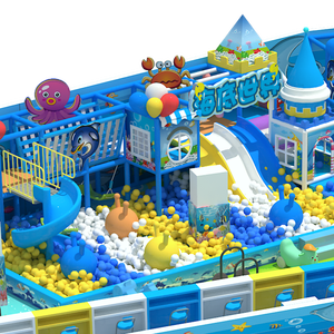Customized Indoor Ocean Theme Playground <b>Slides</b> Sandpit Play Area Equipment Commercial CE TUV Certified - Product Image 2