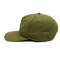 Casquette de baseball en chanvre et coton tendance avec patch tissé personnalisé à 6 panneaux