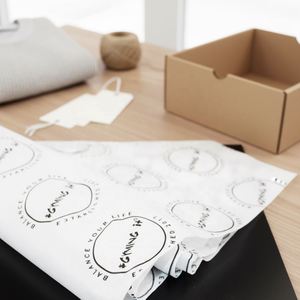 High Quality Coated <b>Waxed</b> Tissue <b>Paper</b> 17gsm Custom Logo Printing Garment Packaging for Clothing Shoes Dress Wrapping Gift - Product Image 1