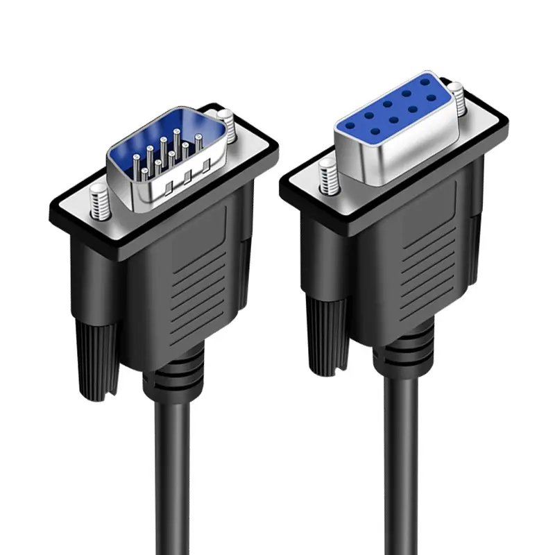 Línea serial db9rs232 totalmente de cobre, conexión directa cruzada macho/macho a hembra de 9 pines, línea de datos de impresora de grabado com