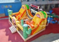 Château gonflable commercial Western Cowboy Saloon pour enfants