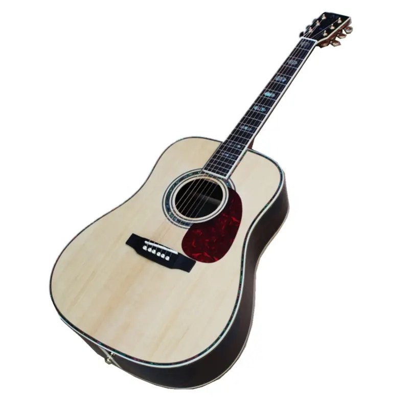 Huiyuan D 45 Solid Top Acoustic guitar with Golden Tuners for Concerts,Music Exhibitions