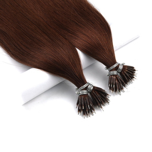 KSWIGS Extensions capillaires Nano Loop brunes, Cheveux vierges russes, Double tirage, Double trame, Pour extension en salon - Product Image 2