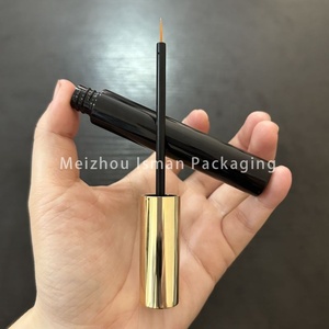 ISMAN Hot 12ml Contenant pour eye-liner rond transparent givré doré métallique, tubes pour cils en plastique pour cosmétiques - Product Image 3