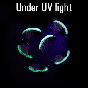 थोक अनुकूलित यूवी हरी वापस Nymphs मूसलधार बारिश बग कीड़ा मक्खियों के साथ कांटेदार हुक ट्राउट मछली पकड़ने की मक्खी लालच चारा - Product Image 3