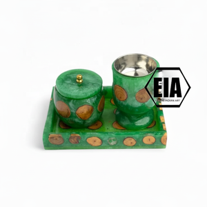 ชุดเตา bakhoor อิสลามแบบดั้งเดิมงานไม้อีพอกซีเรซินทรงสี่เหลี่ยมกลิ่นหอมรูปนางฟ้างานฝีมือเรซิ่นงานฝีมือที่ได้รับการรับรอง - Product Image 1