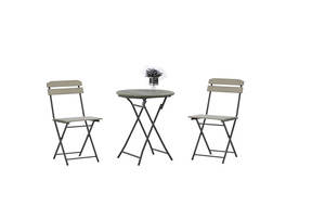 Venta caliente fábrica de muebles de jardín al aire libre Bistro plegable de madera de plástico barato 3 piezas Silla de comedor y mesa de café juego de comedor - Product Image 4