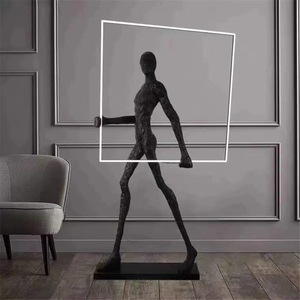 Postmodern Designer Large Human-Shaped Floor Lamp Creative Hotel Lobby Living Room Ball-Holding Sculpture for Home Decor - Product Image 6