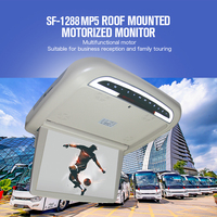 Moniteur TV motorisé pour bus, camion, voiture, monté sur le toit, entièrement pliable, TV 12V, moniteur rabattable monté sur le toit