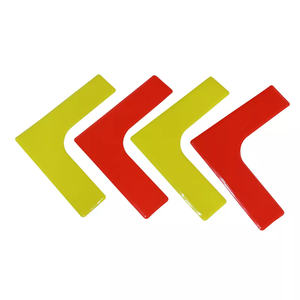 Jeu de marqueurs de limite de qualité supérieure Lignes de limite de plancher de terrain de pickleball portables pour intérieur extérieur Marqueurs rouges et jaunes - Product Image 4