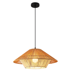 Bamboo Lantern Pendant Lamp Natural Rattan LED Hand-Woven Lighting Fixture Hanging <b>Light</b> Home Restaurant Living Room Chandeliers - Product Image 6
