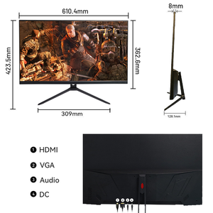 Moniteur de <span class=keywords><strong>jeu</strong></span> 27 pouces à prix d'usine, 165 Hz, Full HD 1080P, écran d'ordinateur de bureau ultra fin <span class=keywords><strong>avec</strong></span> HDMI VGA - Product Image 2