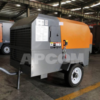 Compresseur d'air à vis à moteur diesel portable APCOM 7bar 4.5m3/min 37kw