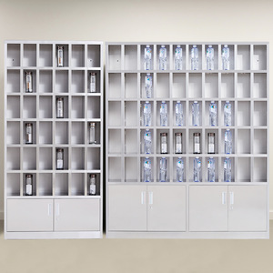Xinlongfei Stainless Steel Storage Cabinet 7 Tier Multi Compartment With <b>Lock</b> For Workshop Warehouse Tea Room Cup Storage - Product Image 5