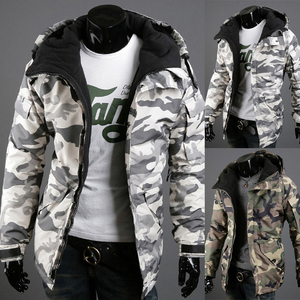 Nuova Giacca Invernale Mimetica con Cappuccio Liu Ming, <span class=keywords><strong>Cappotto</strong></span> in Pile Camo, Giacca in Cotone da Uomo - Product Image 4