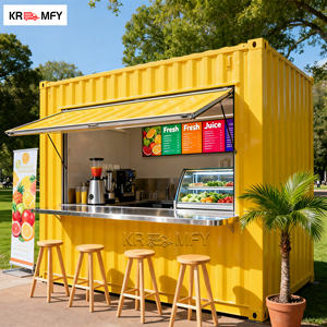 Kiosque de café pliable en fibre de verre préfabriqué en Chine, restaurant extensible, conteneur de café, bar, snack, chips à vendre - Product Image 5