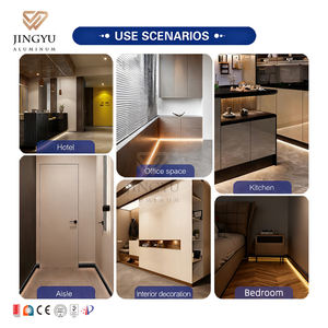 आधुनिक डिजाइन फर्श अंडरलेमेंट एल्यूमीनियम स्कर्ट बोर्ड धातु गोल्ड ब्लैक सिल्वर बेबोर्ड अनुकूलित - Product Image 6