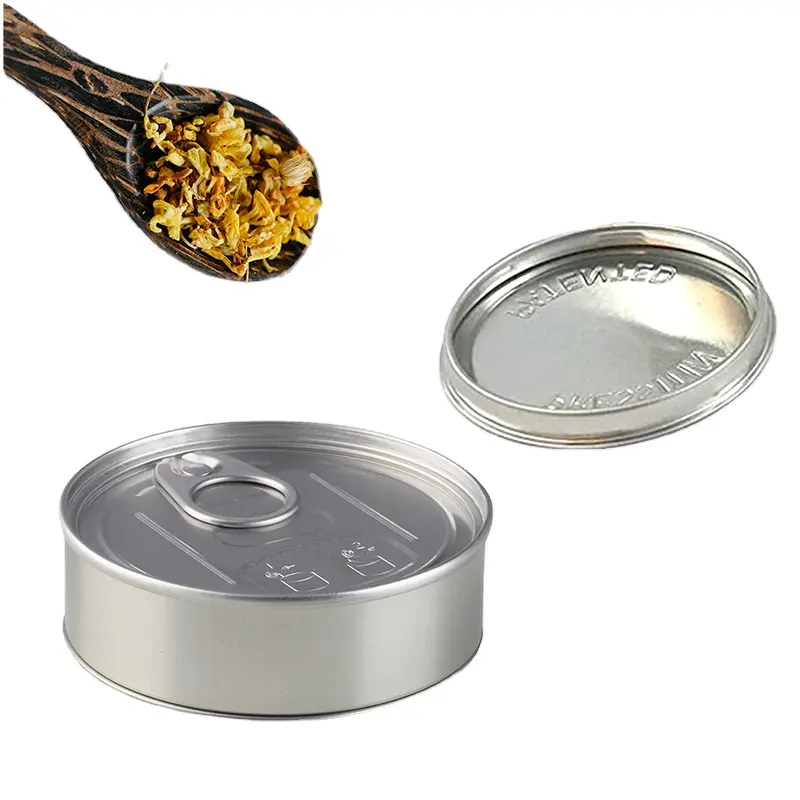 Ring-Pull Tin box self sealing tin can with Custom Printing with Dust Cover