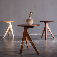 Wohnzimmer möbel kleiner runder Massivholz Couch tisch modern