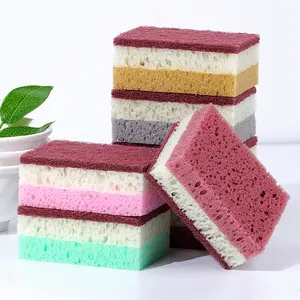 Rich Foam Non-destructive Tableware High-density Porous Colorful Sponge Strong Detergency Efficient And Durable Cleaning Sponge