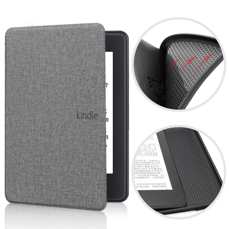 Fabric Pattern soft silicone flip case for Kindle 2022 6inch