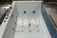 Baignoire de luxe double pour le surf, à température constante, autoportante, pour usage domestique et hôtelier, pour adultes, à installer en intérieur