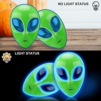 Masque LED Alien pour adultes et enfants, masque lumineux LED pour Halloween, 3 modes, masque lumineux pour le visage, costume de cosplay pour festival, Chine
