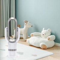 Ventilateur de bureau/sol compact sans pales avec fonction de refroidissement, rotation à 180 degrés, multiples protections de sécurité, application et télécommande