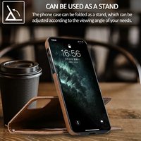 Vente en gros applicable pour iPhone 16 étui de protection magnétique à insertion de carte 15Promax étui en cuir pour téléphone 2-en-1