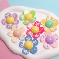 100 Breloques Fleurs pour Slime, Décoration de Coques de Téléphone, Scrapbooking, Bricolage, Fabrication de Bijoux, Accessoires pour Chaussures de Filles