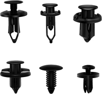 C0333 Kit d'attaches en plastique pour clips de retenue de voiture 200 pièces, rivets à épingle poussoir automatique de tailles populaires, clips universels d'aile de panneau en plastique