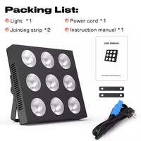 Luz de Fondo LED RGBW 4 en 1 de 9x12W para Escenario, Discoteca, DJ, Club, DMX512, Matriz de Píxeles LED de 9 Ojos 3x3, Iluminación Wash Par