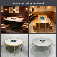 Barbecue au gaz modèle Yawei 360, table de barbecue commerciale, table de barbecue pour restaurant