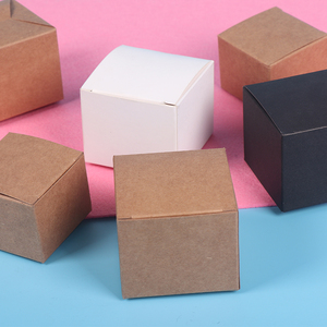 Universal Empty <strong>Square</strong> Packaging White Black Kraft Paper Cosmetic Cream Boxes with UV Coating &amp; Matt Lamination Recyclable - Product Image 4