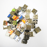 Conector USB 3.0 Hembra de 180 Grados con Patas Curvadas Tipo A de 4 Pines para Computadora/Laptop/Notebook Tamaños 11.5-15mm