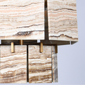 Custom Natural Stone Pendant Chandelier Source Factory ModernLuxury Brass Hanging Lamp for <b>Dining</b> Room Living Room Hotel Project - Product Image 6