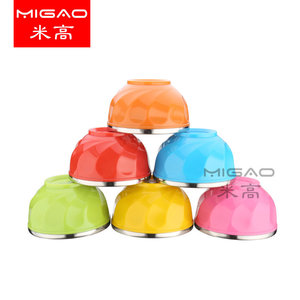 Juego de tazones de acero inoxidable Migao para niños, diseño octogonal colorido para bebés y niños. - Product Image 4