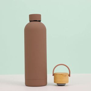 Wholesale Custom Logo American Style Rubber Coated Vacuum <b>Thermos</b> <b>Bottle</b> Sports Water <b>Bottle</b> With Strap - Product Image 3