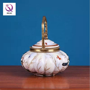 <span class=keywords><strong>Tetera</strong></span> de cerámica de porcelana de alta temperatura con <span class=keywords><strong>tetera</strong></span> de porcelana azul <span class=keywords><strong>y</strong></span> blanca de mano de cobre decoración del hogar - Product Image 5