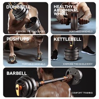 Ensemble d'haltères PJ haltères Kettlebell 5-en-1 Poids gratuits pour la musculation Logo personnalisé 10-40kg Poids réglables Ensembles d'haltères