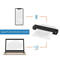 Impresora térmica portátil A4, para Android e IOS, Impresión de página web, imagen en PDF, inalámbrica, 216mm