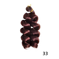 Extensions synthétiques tressées pré-étirées 150g, style queue de cheval, ondulations lâches, boucles spirales, boucles françaises au crochet, teintes, haute qualité