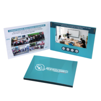 Prix de gros d'usine personnalisé pour le marketing d'entreprise carte papier lcd cartes cadeaux de voeux amusantes brochure vidéo