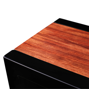 Embers Boîte de <span class=keywords><strong>rangement</strong></span> pour <span class=keywords><strong>montres</strong></span> de luxe en bois noir, silencieuse, avec remontoir automatique, 2, 4, <span class=keywords><strong>6</strong></span>, 9 ou 12 emplacements, rouge, avec déverrouillage par empreinte digitale et éclairage d'ambiance - Product Image 2