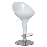 Tabouret de bar moderne en plastique ABS, réglable en hauteur, pivotant, avec base chromée, pour comptoir de cuisine, café, bar