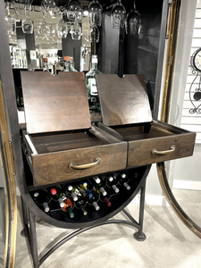 Italian Luxury <strong>Retro</strong> Glass Wine Cabinet Stainless Steel <strong>Sideboard</strong> for Home Furniture Simple Wall Display Cabinet for Household - Product Image 4