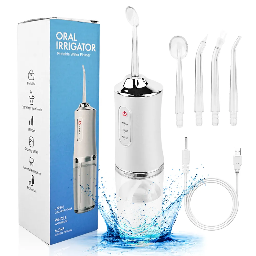 Professional Oral Irrigator Rechargeable Portable Dental Irrigator Teeth Clean Oral Dental Floss Water Jet Irrigator