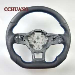 Customized For Volkswagen Golf 7 GTI R-line High Quality Carbon Fiber Full Leather Steering Wheel