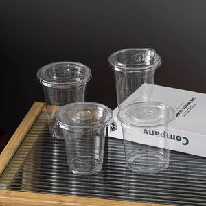 Logo personnalisé JN 100% gobelets transparents compostables en PET pour le thé et la boisson à paroi unique 9oz 12oz 16oz 24oz gobelets en plastique PP - Product Image 2